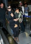 Kim Kardashian with daughter North West At LAX