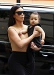Kim Kardashian with daughter North West in Paris