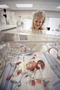 Kimberly Fugate with one of her Quadruplets