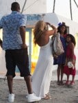 Kobe Bryant and wife Vanessa take pictures of their  daughters Natalia and Gianna in Greece