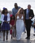 Kobe Bryant with wife Vanessa and daughters Natalia and Gianna in Greece