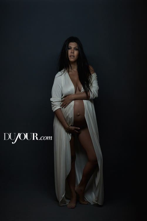Kourtney Kardashian Bares Her Belly For DuJour Magazine