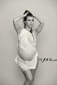 Kourtney Kardashian Bares Her Belly For DuJour Magazine