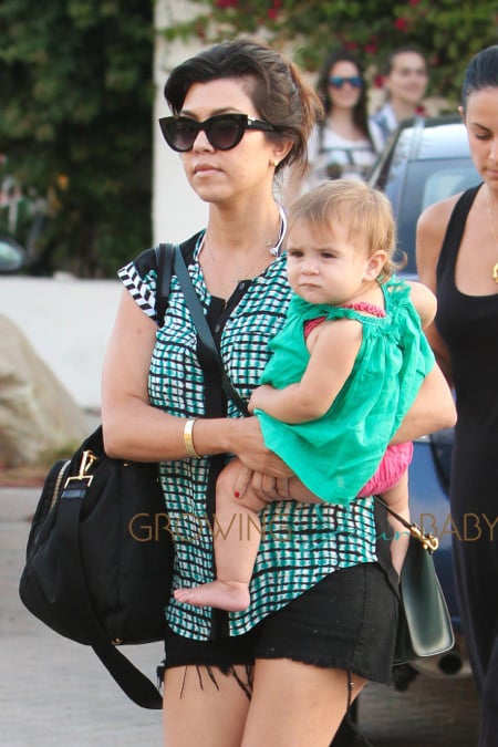 Kourtney Kardashian seen out and about with her daughter Penelope, her son Mason and Scott Disick in Malibu, Los Angeles
