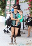 Kourtney Kardashian seen with her daughter Penelope at Taberna restaurant in Los Angeles