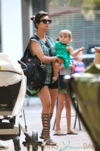 Kourtney Kardashian seen out and about with her daughter Penelope, her son Mason and Scott Disick in Malibu, Los Angeles