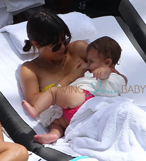 Kourtney Kardashian & Family Relaxing Poolside In Miami