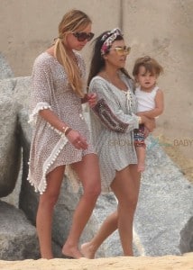 Kourtney Kardashian with daughter Penelope in Cabo San Lucas