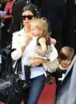 Kourtney Kardashian with kids Penelope and Mason in France