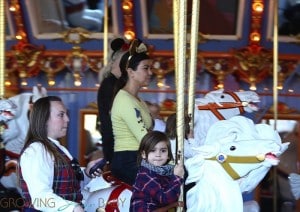 Kourtney Kardashian with son Mason at Disneyland