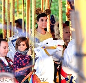 Kourtney Kardashian with son Mason at Disneyland