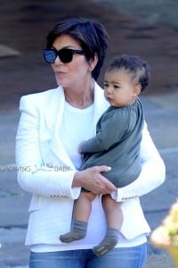Kris Jenner with baby North West in Italy