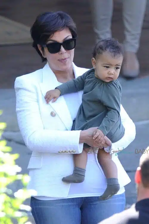 Kris Jenner with baby North West in Italy