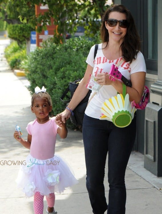 Kristin Davis out in LA with daughter Gemma at ballet class