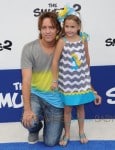 Larry Birkhead and his daughter Dannielynn at the Smurfs 2 premiere