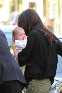 Lauren Silverman with son Eric Cowell at the IVY in Beverly Hills