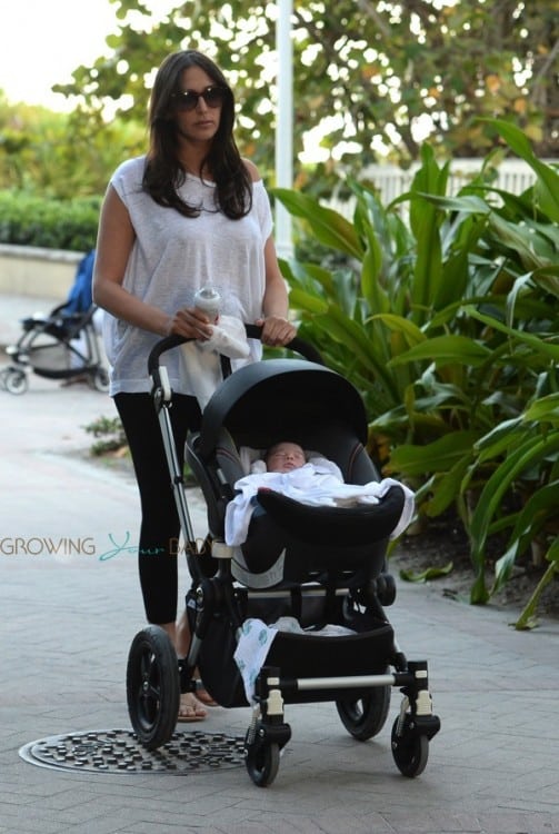 Lauren Silverman with son Eric in Miami