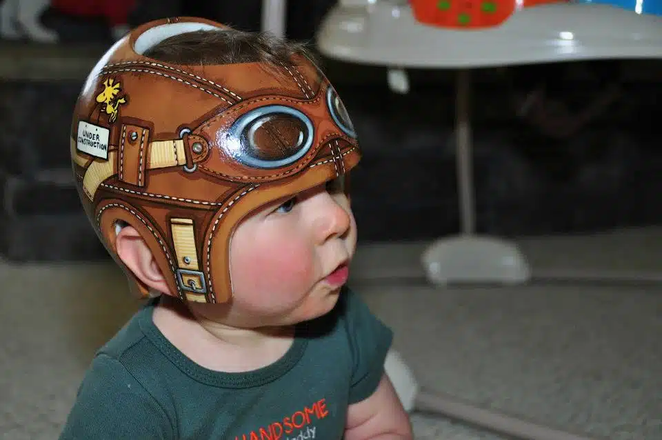Lazardo Art custom baby helmet painting - airforce pilot