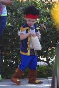 Luca Comrie dressed up as a pirate for Church Halloween event