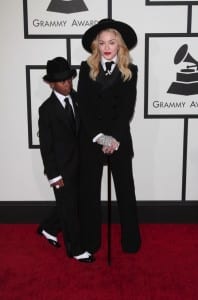 Madonna & son David at the 56th annual Grammy Awards