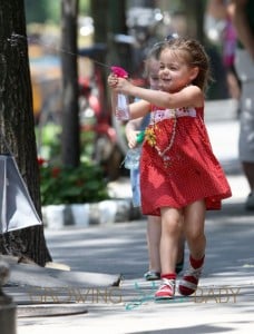 The Broderick Twins Play With Spray Bottles Filled With Water