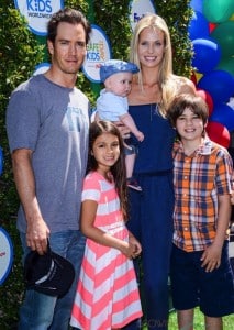 Mark-Paul Gosselaar and Catriona Mcginn with kids Ava ,Michael ,Dekker at Safe Kids Day in Los Angeles