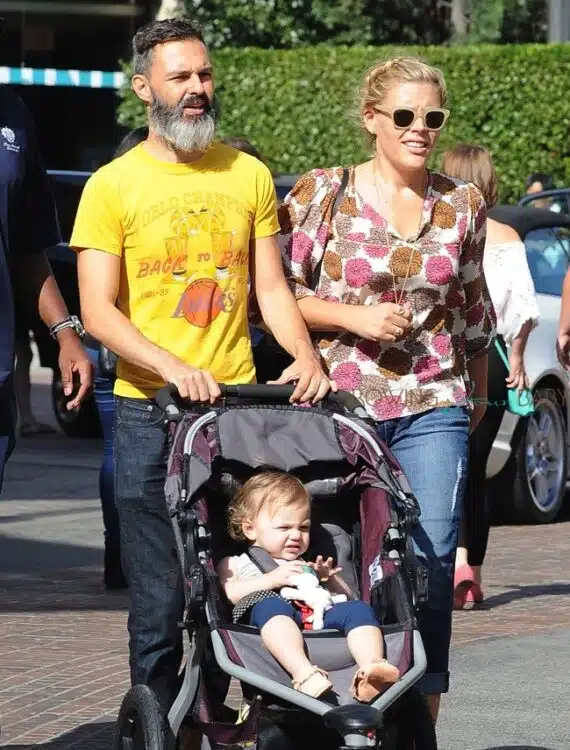 Marc Silverstein and Busy Philipps with daughter Cricket
