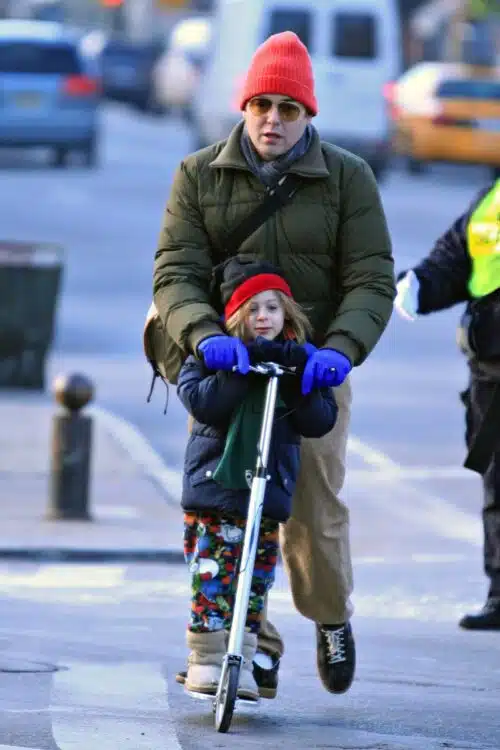 Matthew Broderick scoots with his son James Wilke