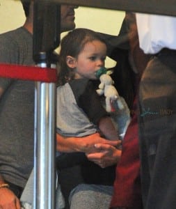 Megan Fox at LAX with son Noah Shannon
