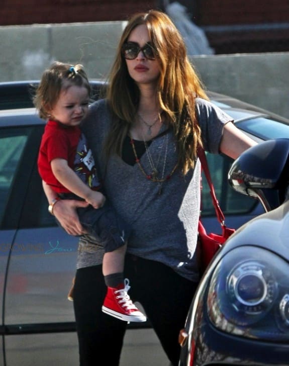 Megan Fox out with her son Noah