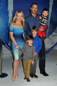 Melissa Joan Hart with husband Mark Wilkerson and boys Tucker, Braydon and Mason