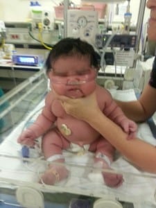 Mia Yasmin Hernandez born weighing 13 pounds 13 ounces