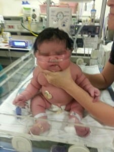 Mia Yasmin Hernandez born weighing 13 pounds 13 ounces
