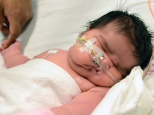 Mia Yasmin Hernandez was born weighing 13 pounds 13 ounces