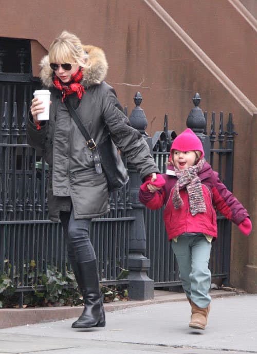 Michelle Williams and Matilda back home!