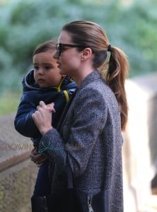 Miranda Kerr out in NYC with son Flynn
