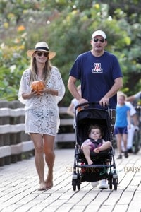 Molly Sims and Scott Stuber out in Miami with son Brooks
