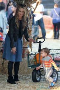 Molly Sims and son Brooks Stuber at Mr