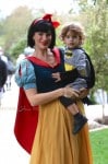 Molly Sims seen dressed up with her son Brooks, who dressed as Batman for the Halloween in Brentwood, Los Angeles