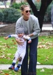 Molly Sims with son Brooks Stuber at the park in LA