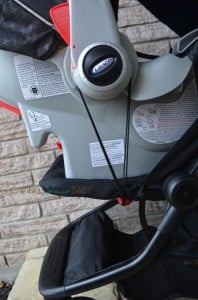 Mountain Buggy Nano - securing the infant seat