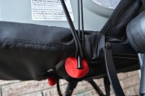 Mountain Buggy Nano - securing the infant seat bungee