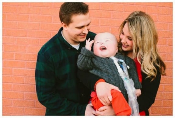 Natalie and Jake Peterson with son Garrett