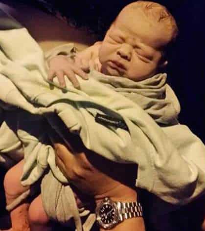 Newborn baby arrives after high speed chase