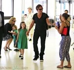 Nicole Kidman  and Keith Urban with their daughters Faith and Sunday at Sydney airport