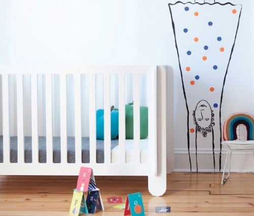 Oeuf NYC Elephant convertible Crib in the nursery