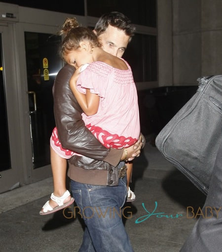 Newlyweds Halle Berry & Olivier Martinez Arriving On A Flight At LAX