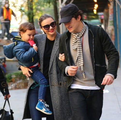 Orlando Bloom and Miranda Kerr out in NYC with son Flynn