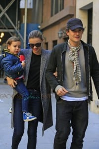 Orlando Bloom and Miranda Kerr out in NYC with son Flynn