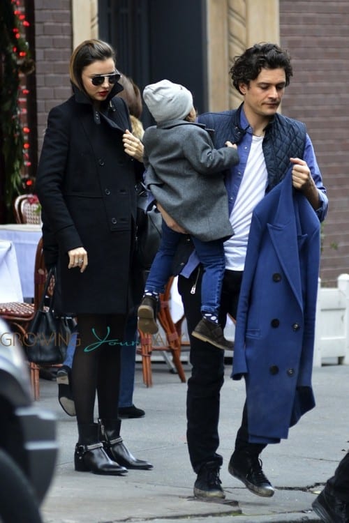 Orlando Bloom and Miranda Kerr out in NYC with their son Flynn